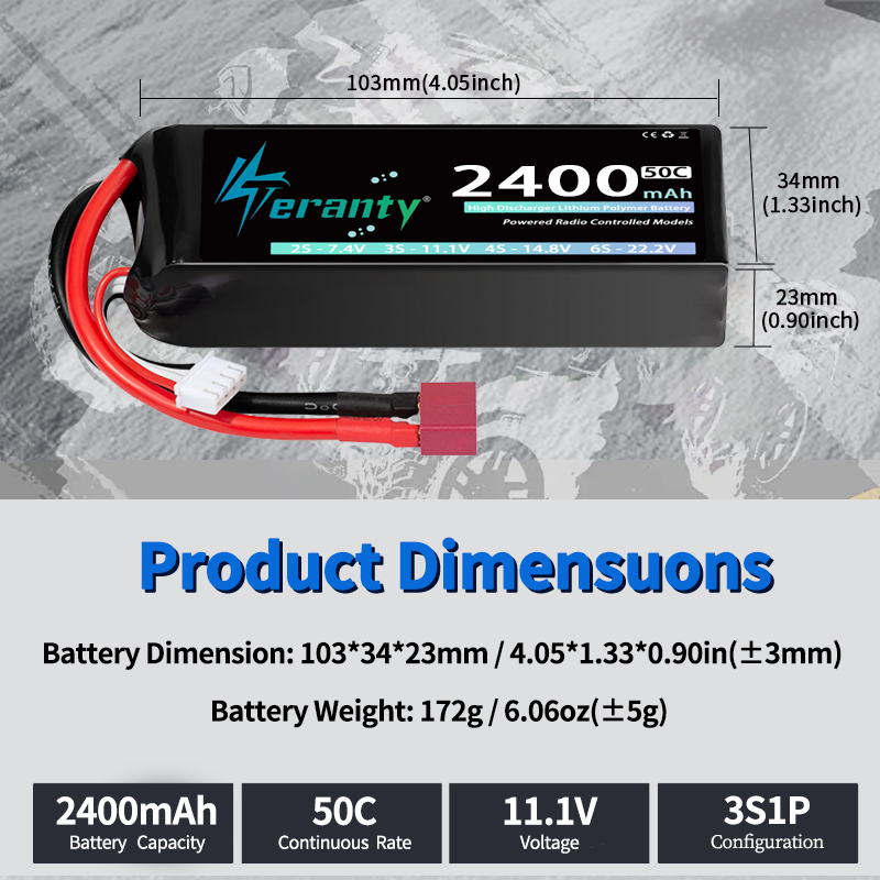 TERANTY 3S 2200/2400/2600mAh L - Drone Rc Boat ulasan dan harga