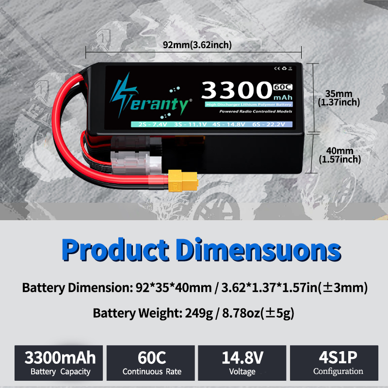 TERANTY 4S 3300mAh Lipo Batter - Drone Rc Boat ulasan dan harga