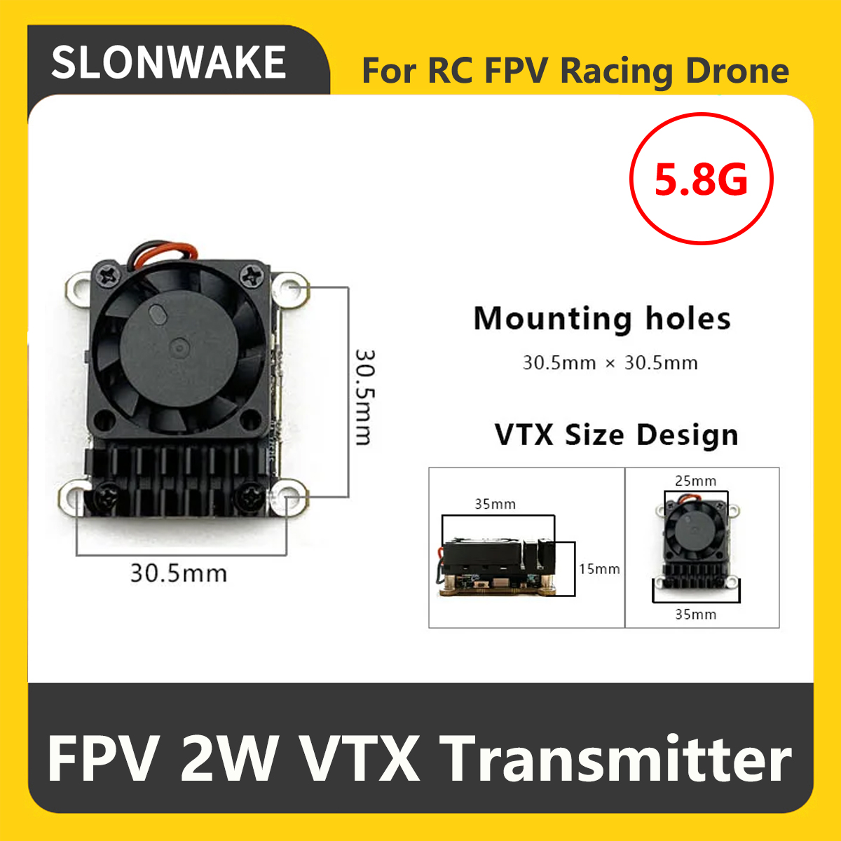SLONWAKE 5.8G 2000mW FPV VTX T - Rc Airplane Drone ulasan dan harga