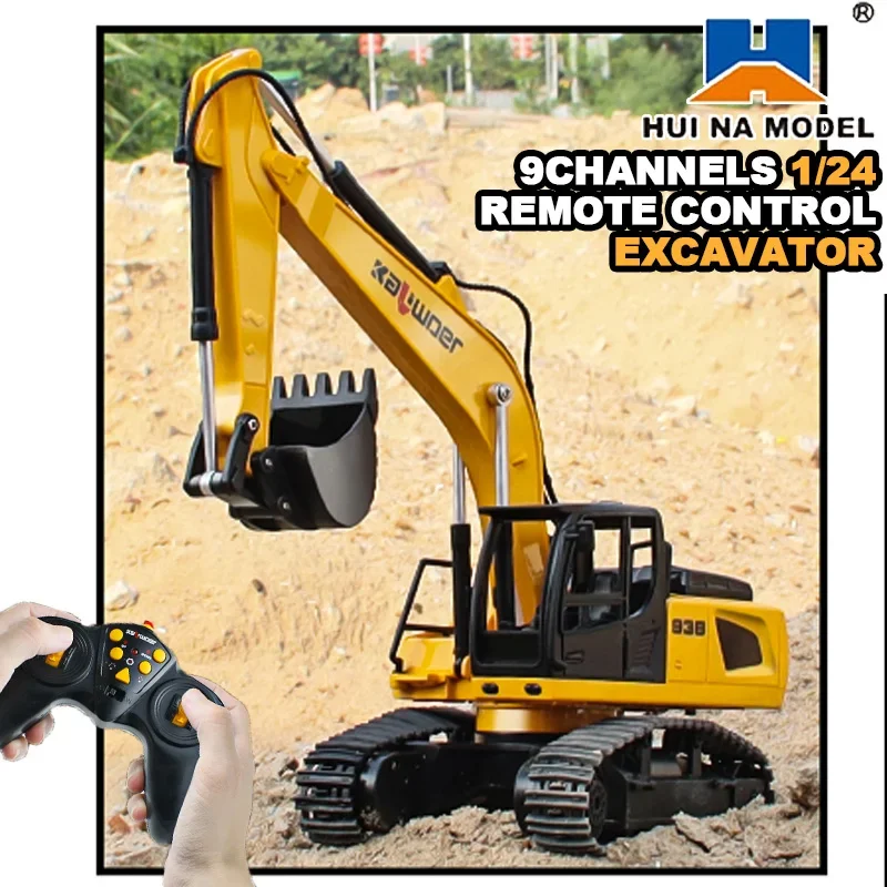 Huina Rc Excavator 1/24 9Ch Re - Drone Or Rc Car ulasan dan harga