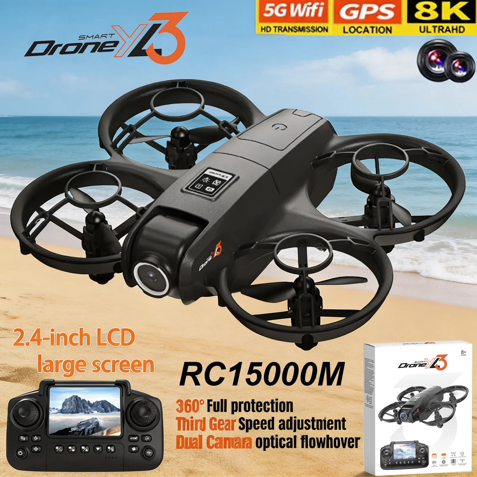 New YL3 RC Drone 8K 1080P Wide - Gps Module Drone ulasan dan harga